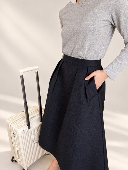 【ALIUNA SELECT】Travel Jacquard Skirt