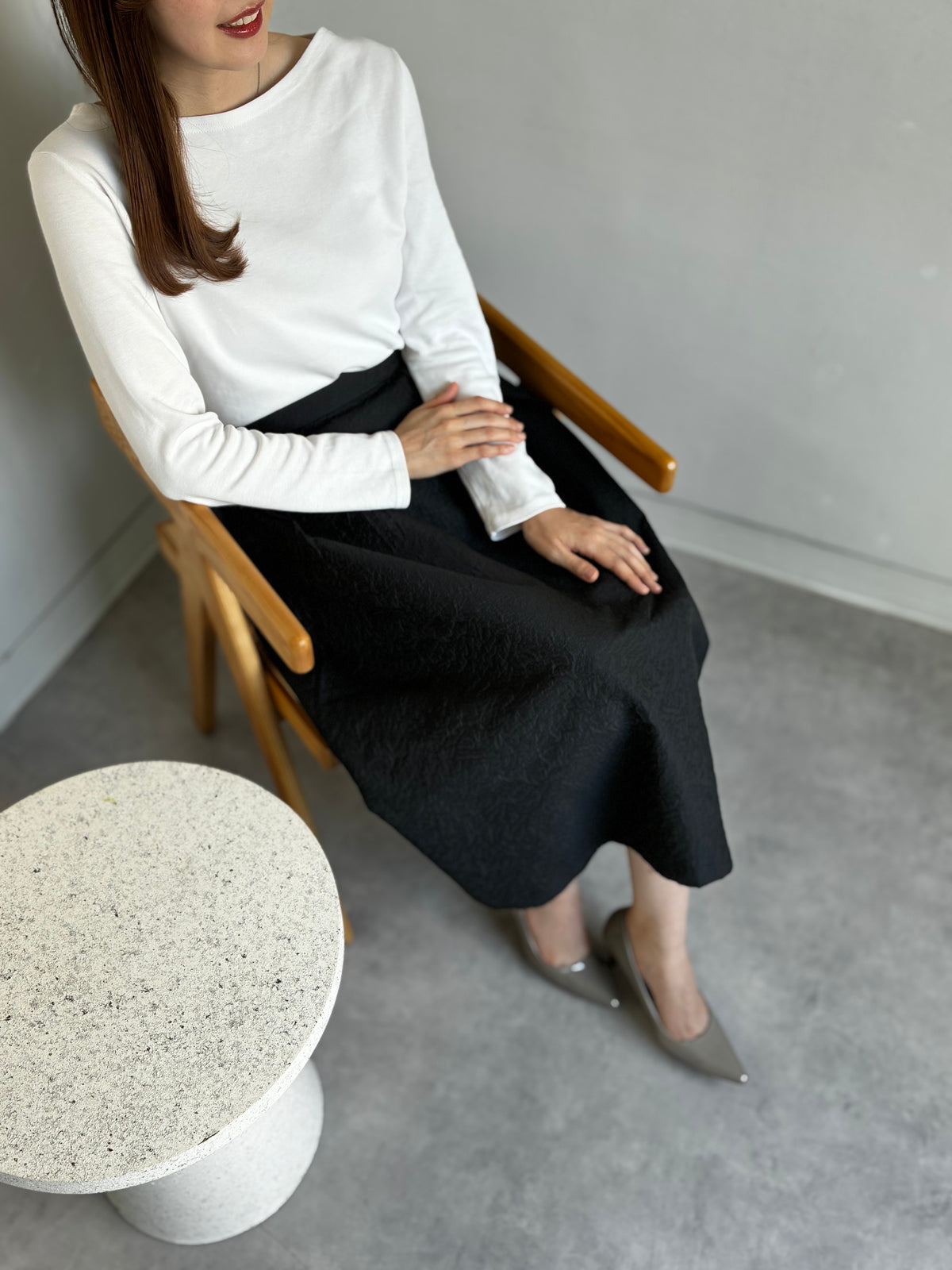 【ALIUNA SELECT】Travel Jacquard Skirt