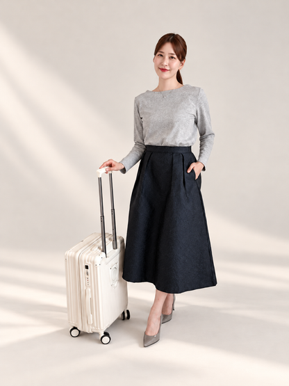 【ALIUNA SELECT】Travel Jacquard Skirt